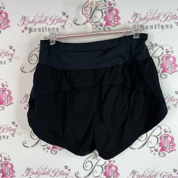 Workout shorts zipper pocket stretchy comfy Black Women's Shorts - Picture 4 of 8